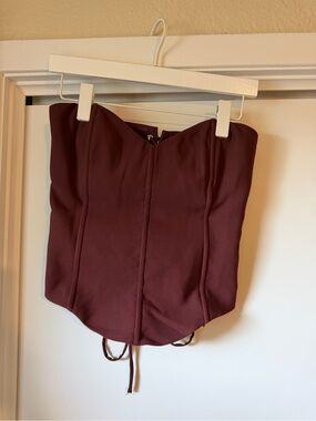 Strapless Burgundy Bustier top